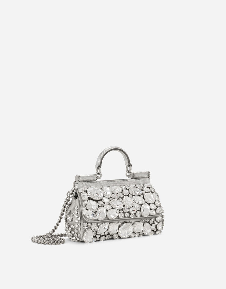 Dolce & Gabbana KIM DOLCE&GABBANA Sac à main Sicily petit format Argent BB7116AL905