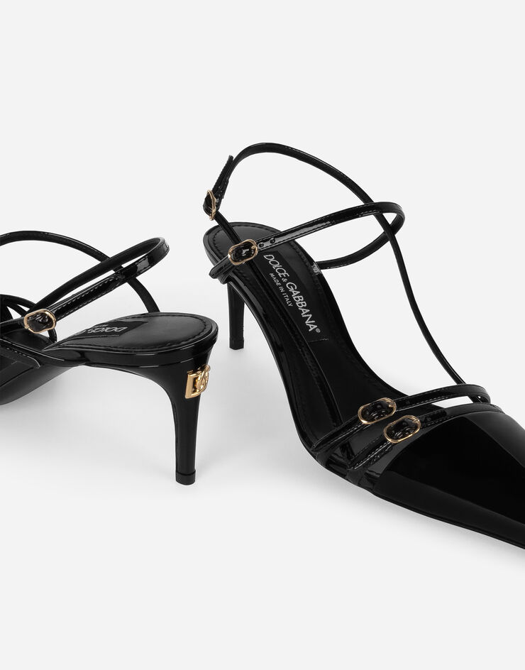 Dolce & Gabbana Patent leather slingbacks Black CG0749A1471