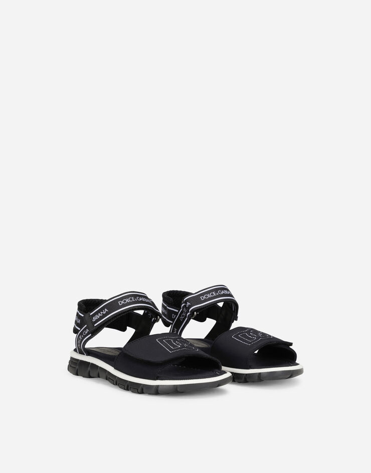 Dolce & Gabbana Sandale aus Funktionsgewebe DG-Logo Mehrfarbig DA5061AY233