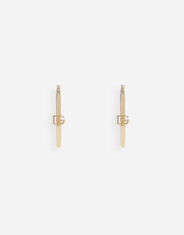 Dolce & Gabbana Creole earrings with DG logo Gold WNQ6M1W1111