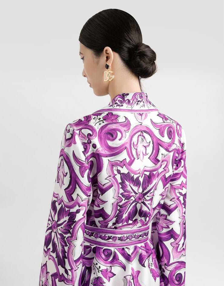 Dolce & Gabbana Majolica-print twill shirt Multicolor F5Q03THI1TK