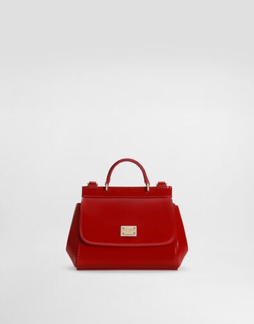 Dolce & Gabbana Borsa mini Sicily in vernice Rosso EB0003A1067