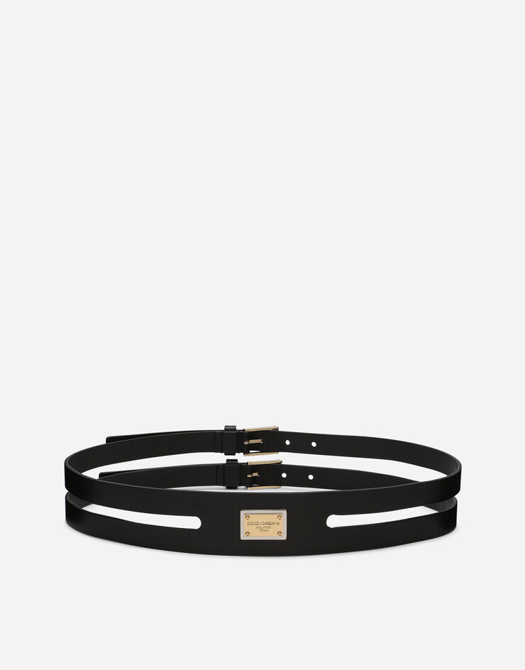 Dolce&Gabbana Belt with logo tag Multicolor BE4491AX622