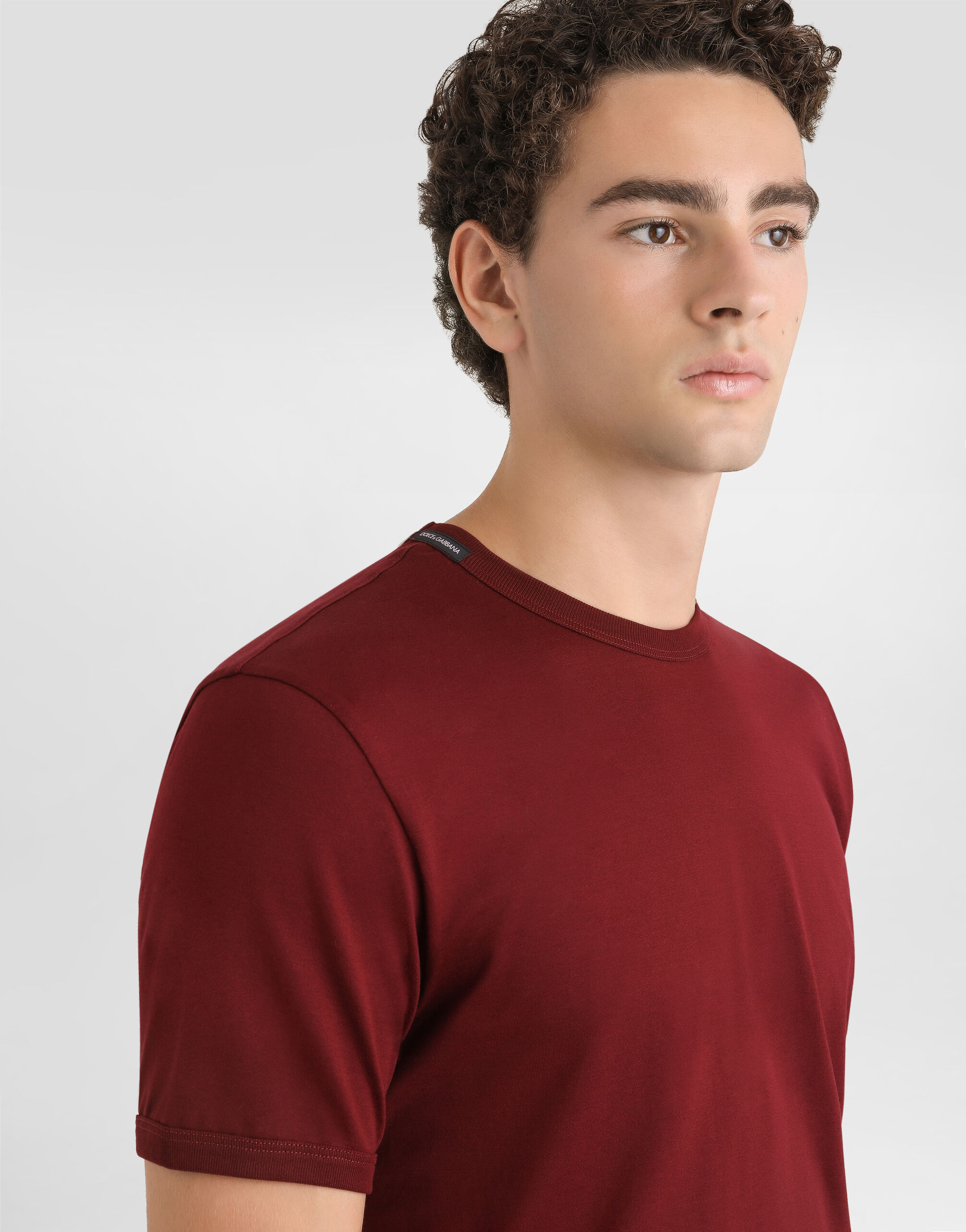 Bordeauxのメンズ コットン Tシャツ | Dolce&Gabbana®