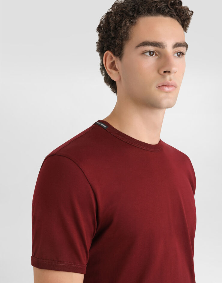 Dolce & Gabbana Cotton t-shirt Bordeaux G8JX7TFU7EQ