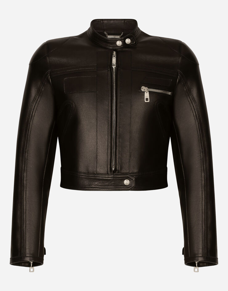 Dolce&Gabbana Bikerjacke aus Nappaleder Schwarz G9AQYLHULSJ