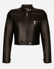 Dolce&Gabbana Nappa leather biker jacket Grey G041KTGG914
