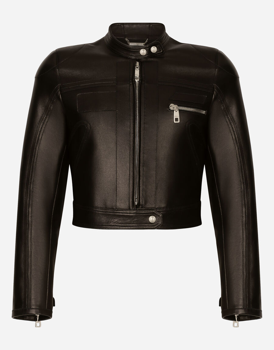 Nappa leather biker jacket
