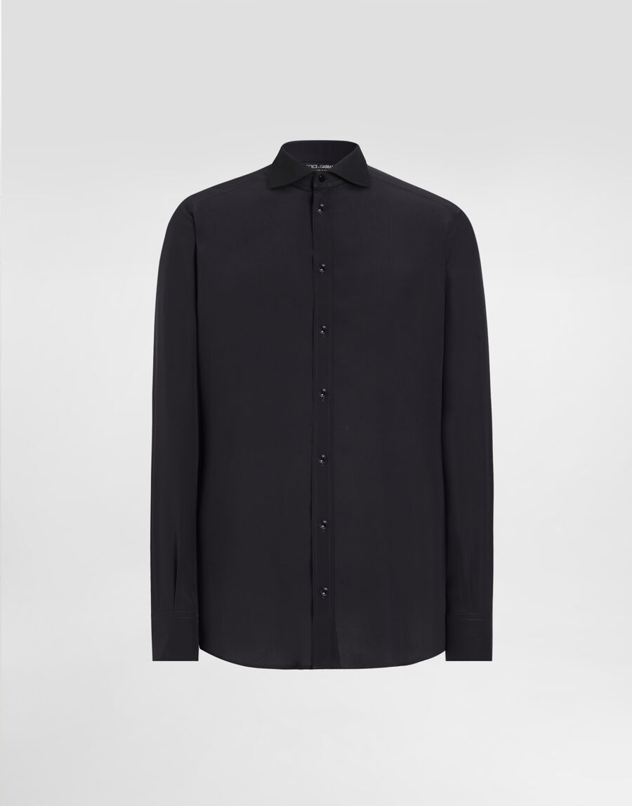 Stretch cotton poplin martini shirt