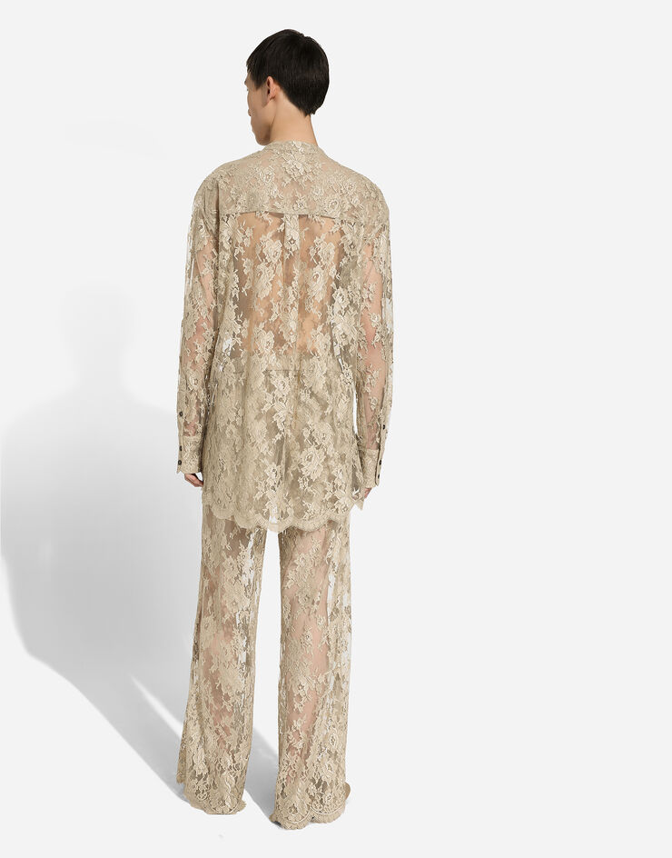 Dolce & Gabbana Tailored Galloon lace pants Beige GP05QTHLM9Y