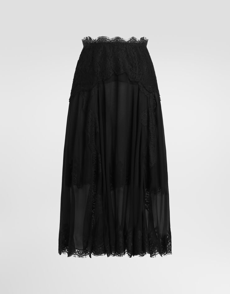 Dolce & Gabbana Chiffon skirt Dolce & Gabbana Chiffon skirt Black F4DLPTFU1AT
