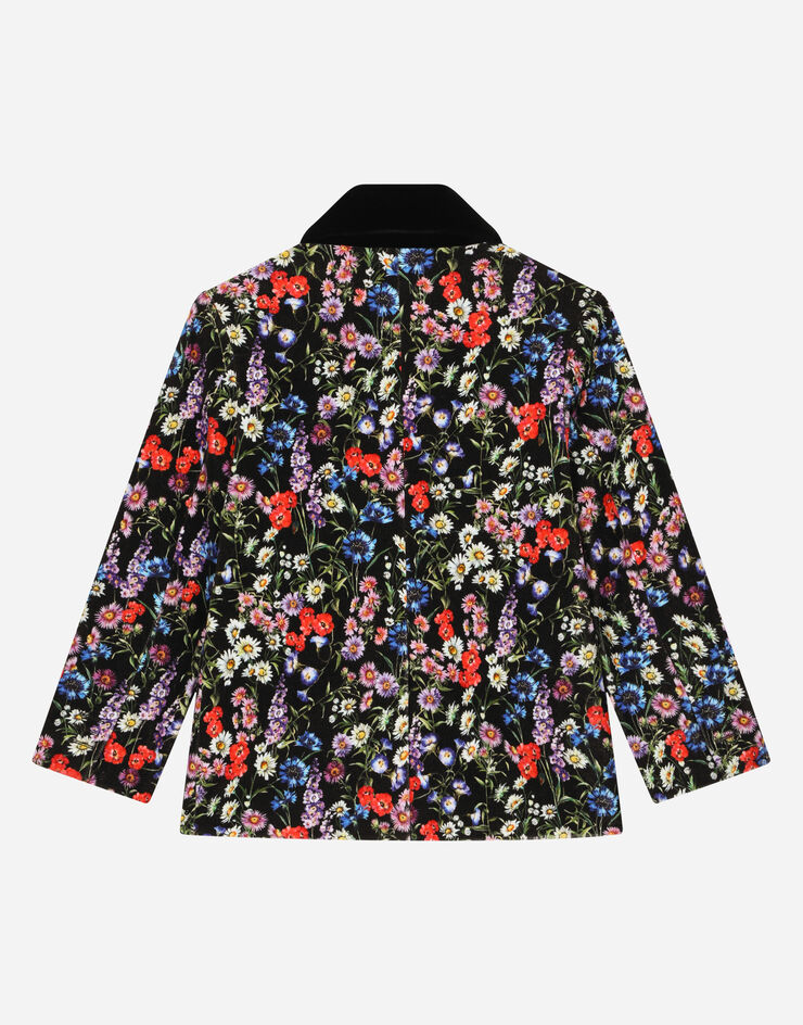 DolceGabbanaSpa Double-breasted printed velvet jacket Multicolor L51J79FSWB7