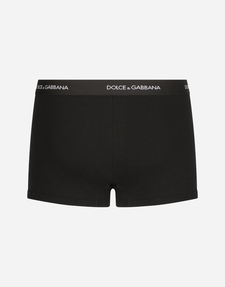 Dolce & Gabbana Fine-rib regular cotton boxers Black M4C13JONN96