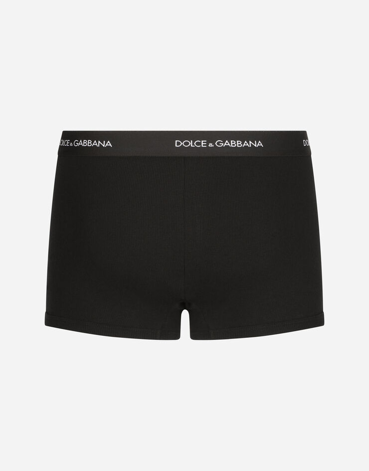Ribbed cotton boxers in BLACK for Men | Dolce&Gabbana®