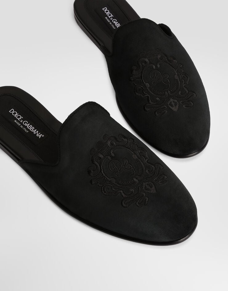 Dolce & Gabbana Слиперы из телячьей кожи Black A80635A3M52