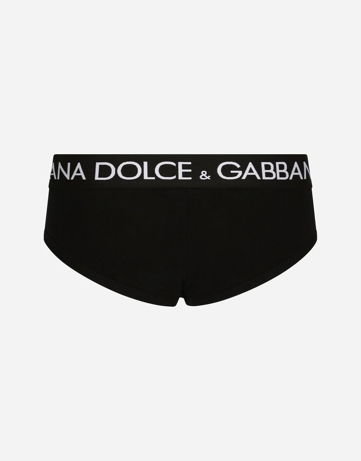 Dolce & Gabbana Pack de dos slips Brando en punto de algodón bielástico Negro M9D69JONN97