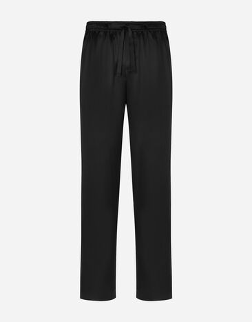 Dolce & Gabbana Silk pajama pants Black GY6UETGH311