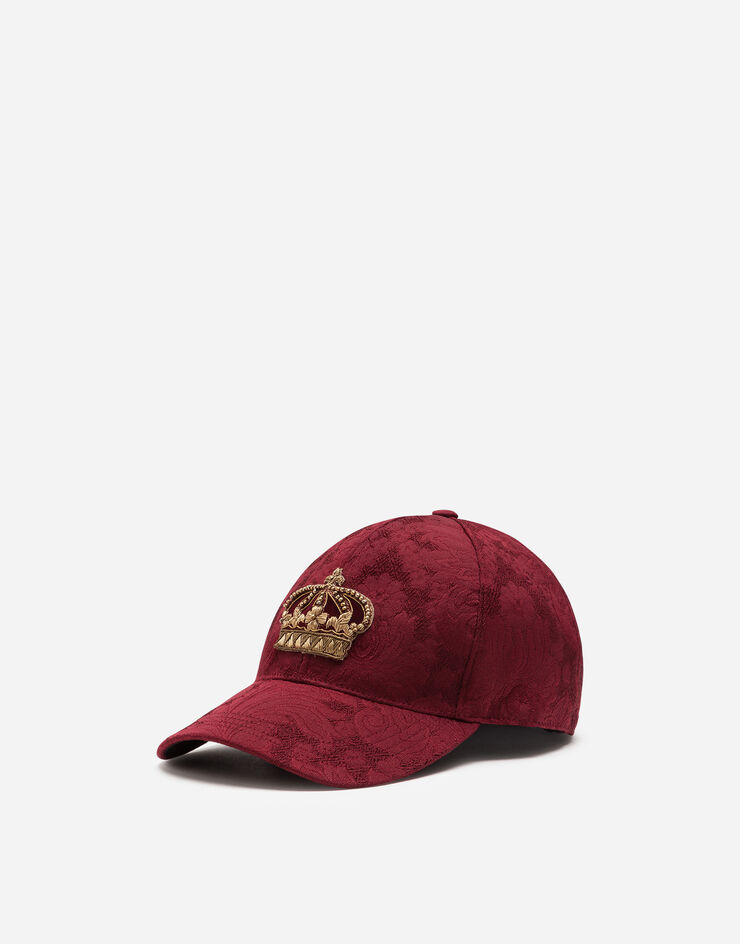 Dolce & Gabbana JACQUARD BASEBALL CAP WITH PATCH ROJO GH590ZFJRDZ