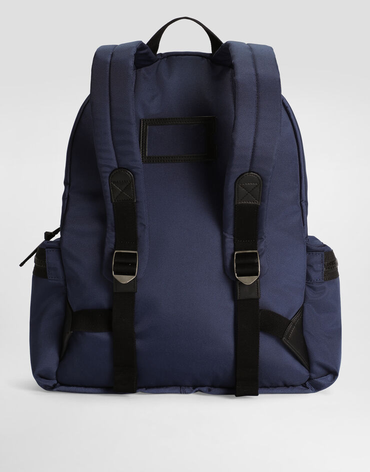 Dolce & Gabbana Nylon backpack with DG rubber patch Azure EM0084AU927