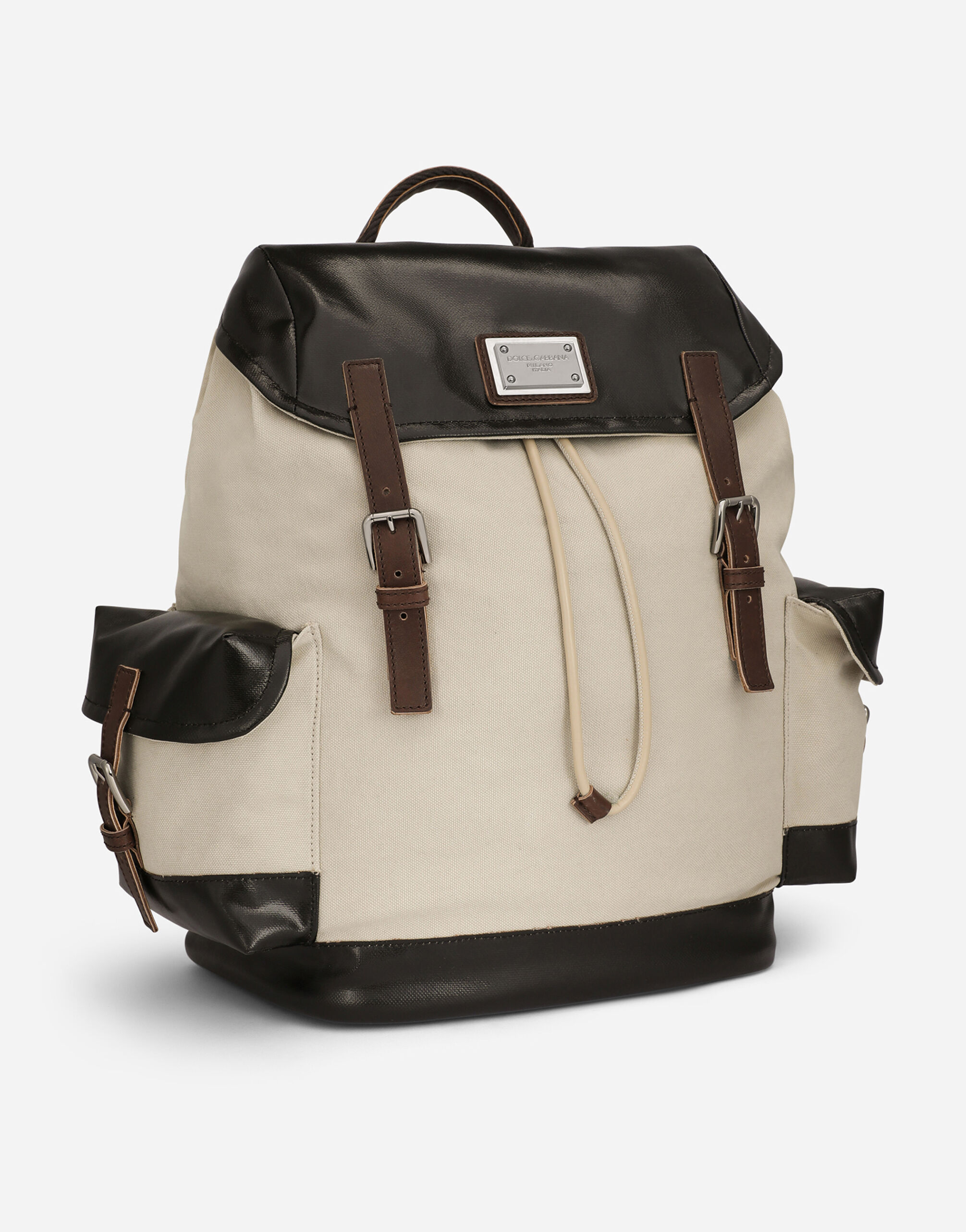 Canvas backpack in Beige for Dolce Gabbana US