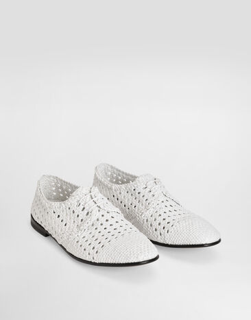 Dolce & Gabbana Woven leather Derby shoes White A10872A9M08