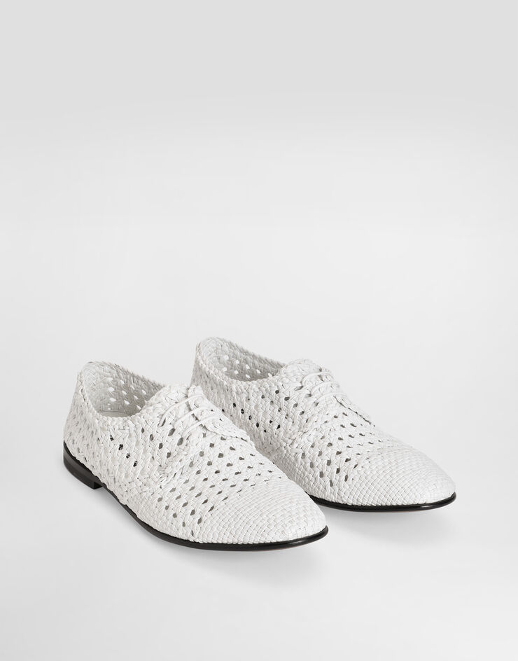 Dolce & Gabbana 编织皮革德比鞋 白 A10872A9M08