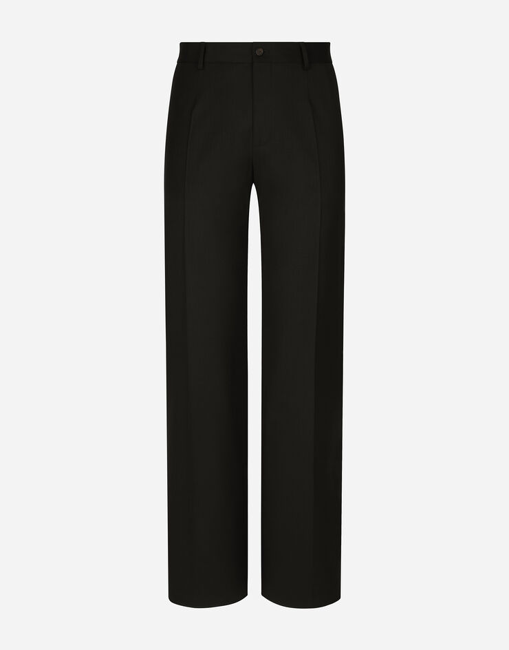 Dolce & Gabbana Stretch wool straight-leg pants Brown GYZMHTGH864