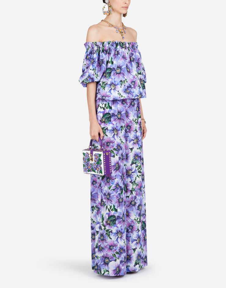 Dolce & Gabbana ANEMONE-PRINT POPLIN TOP FLORAL PRINT F71J7THS5GD
