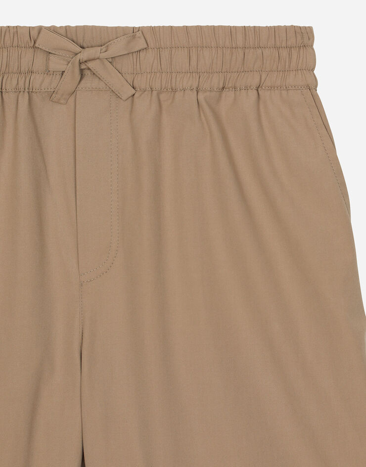 Dolce & Gabbana Bermudas de popelina con logotipo DG Beige L43Q54G7NWW