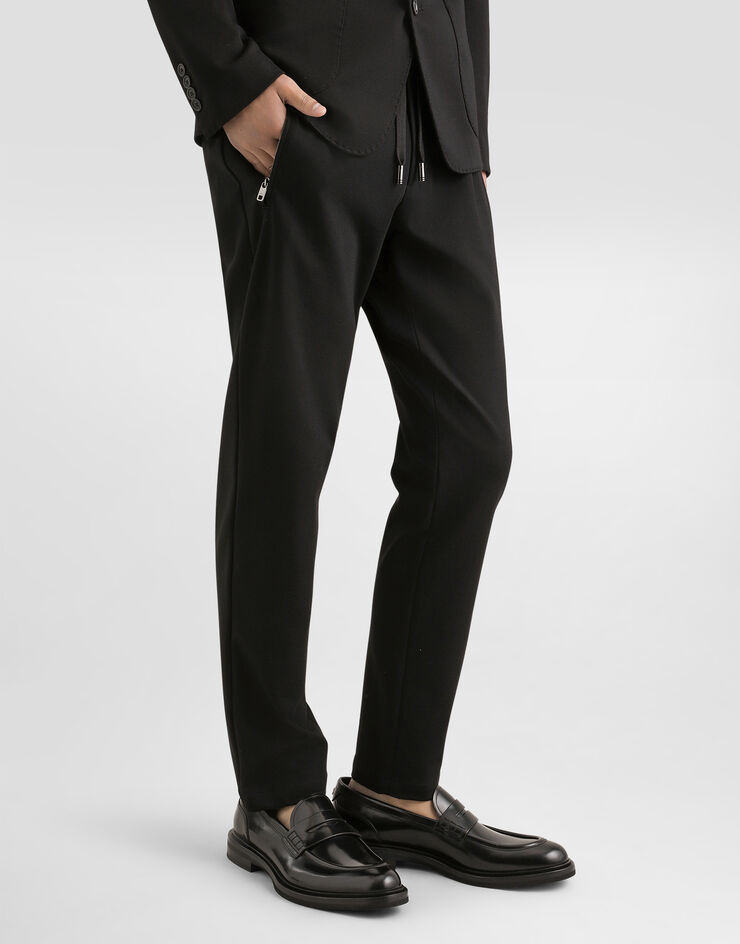 Dolce & Gabbana Jersey jogging pants with DG patch Black GVZAEZFUGP0