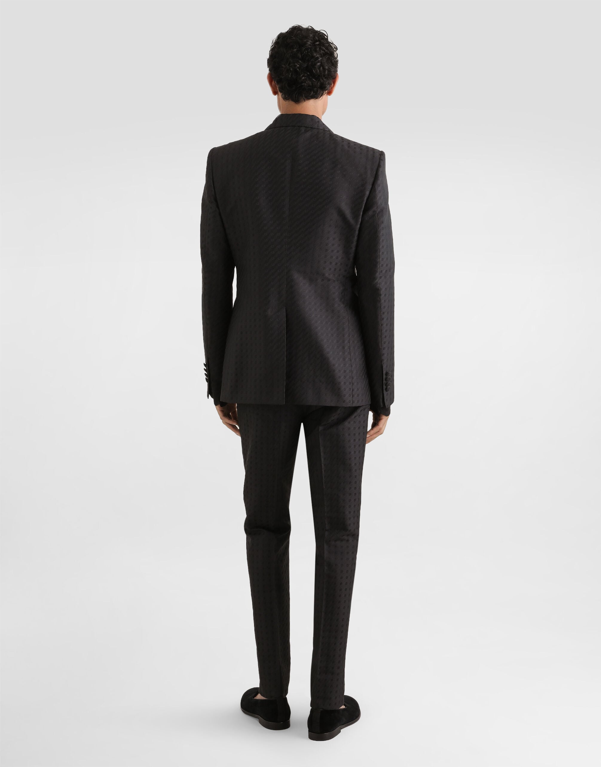Micro pattern jacquard trousers - thumbnail 3