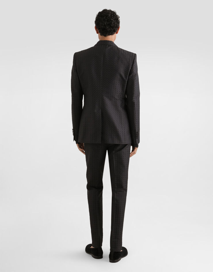 Dolce & Gabbana Micro pattern jacquard trousers Black GY7BMTHJMQY