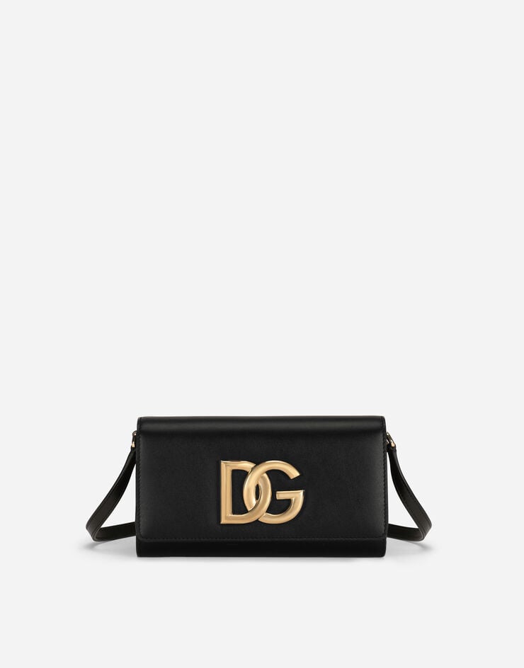 Dolce & Gabbana حقيبة كلاتش 3.5 من جلد عجل أسود BB7082AW576