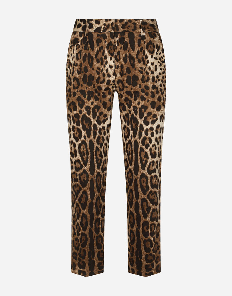 Dolce & Gabbana Pantalón de dril con estampado de leopardo Estampado Animalier FTAGNTFSFAG