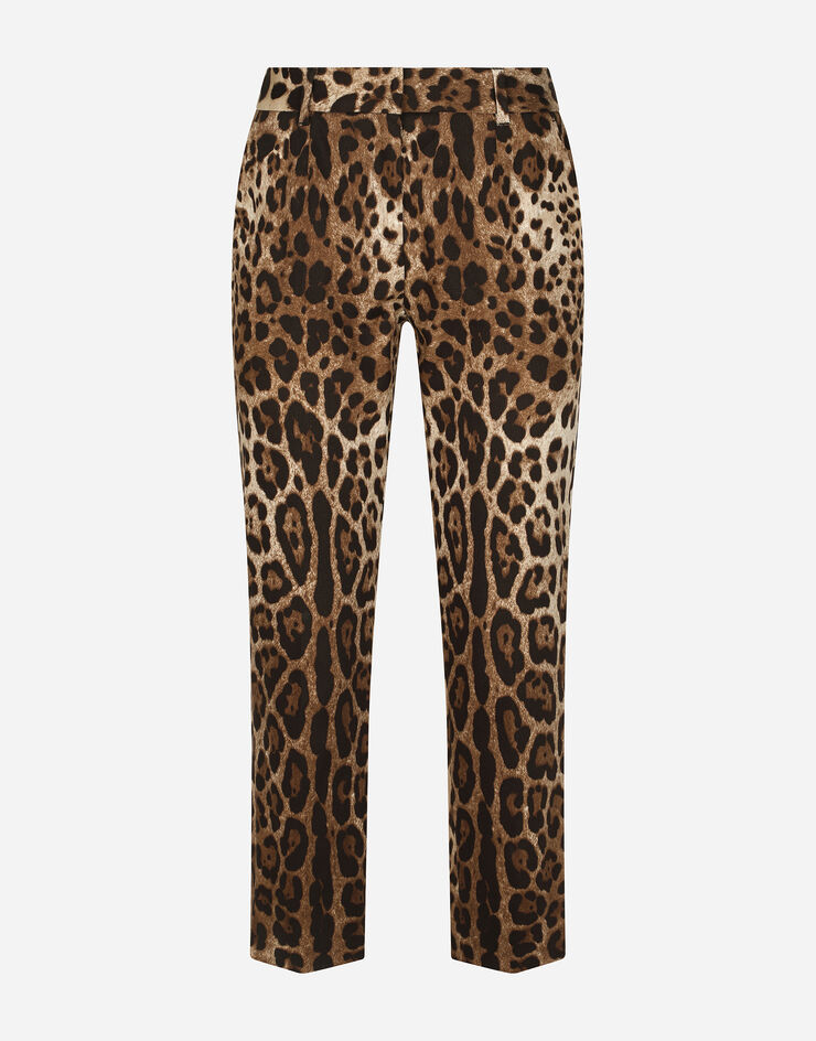 Dolce & Gabbana Pantaloni in drill stampa leopardo Stampa animalier FTAGNTFSFAG