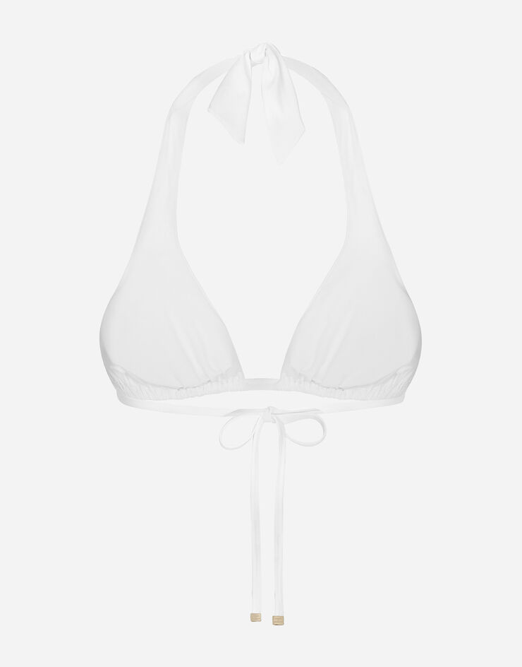 Dolce & Gabbana Sujetador de bikini en triángulo con relleno Blanco O1A01JONO12