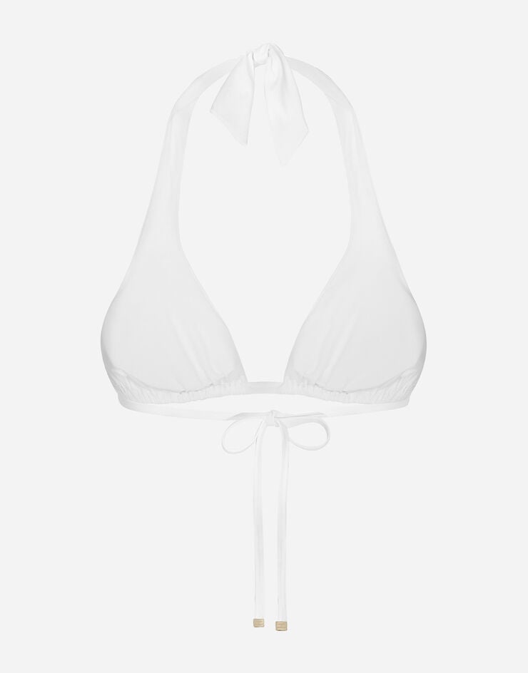 Dolce & Gabbana Padded triangle bikini top White O1A01JONO12