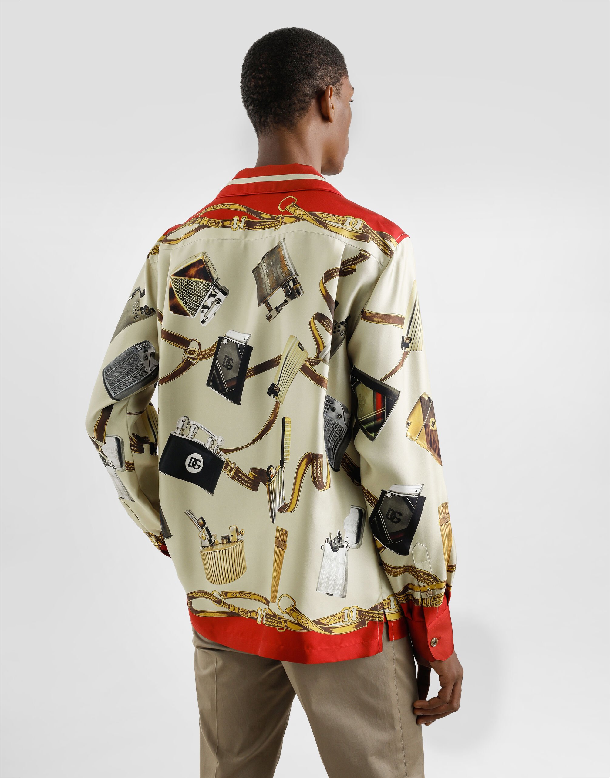 売上実績NO.1 Silk Men for Print in print lighter with shirt 時計