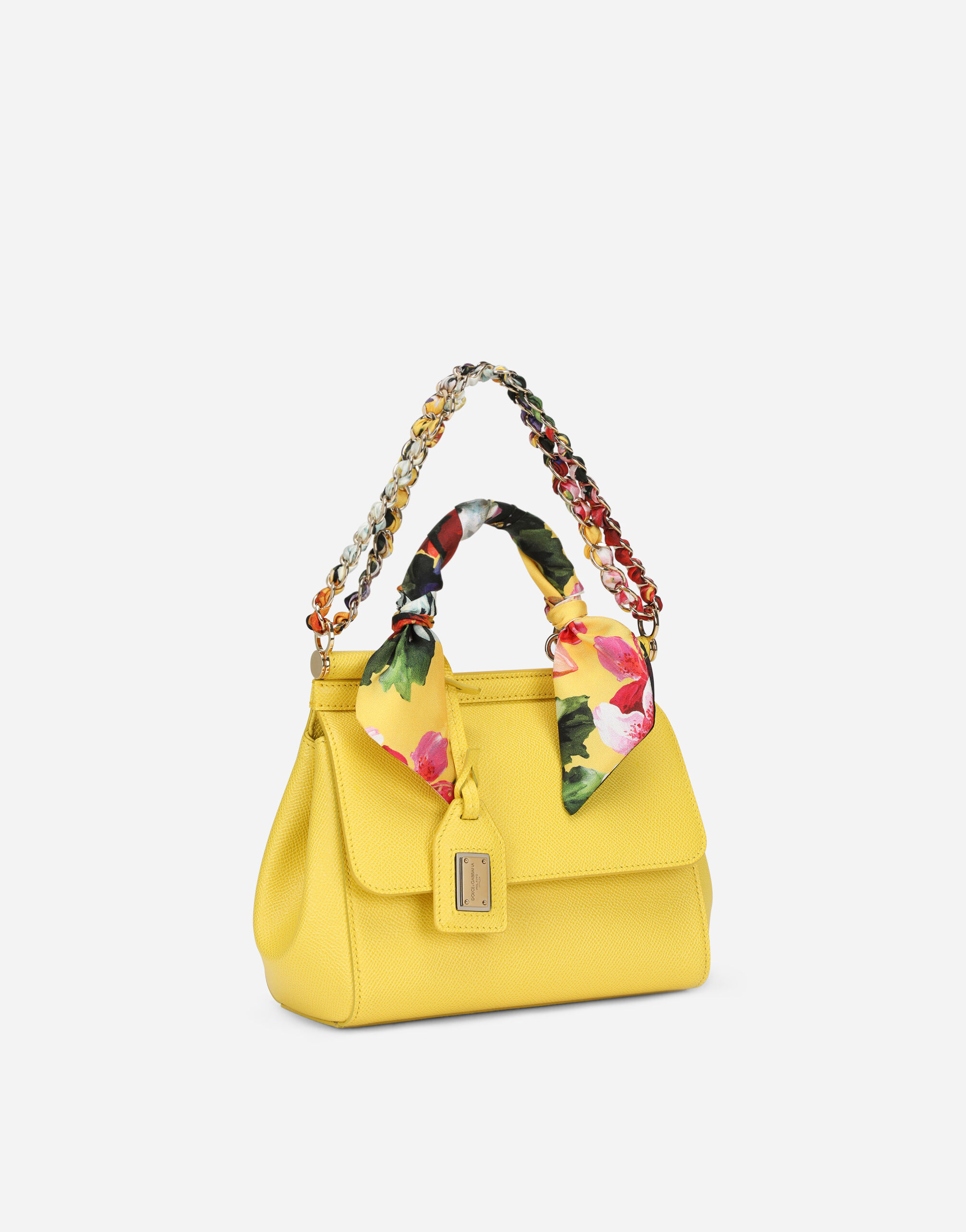 Medium sicily bag in printed dauphine calfskin discount