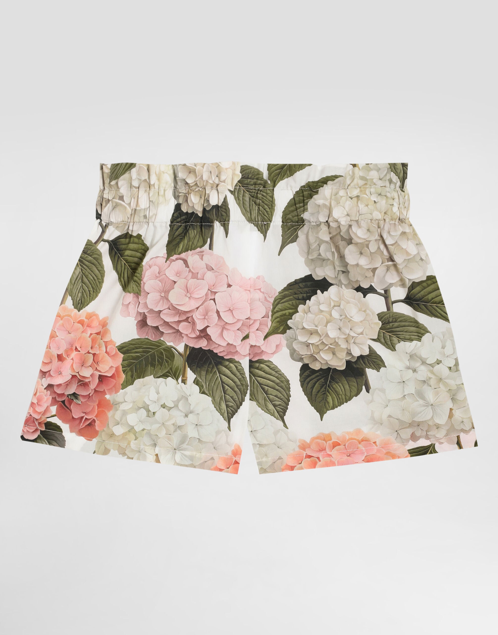 Hydrangea-print poplin shorts in Multicolor for Girls