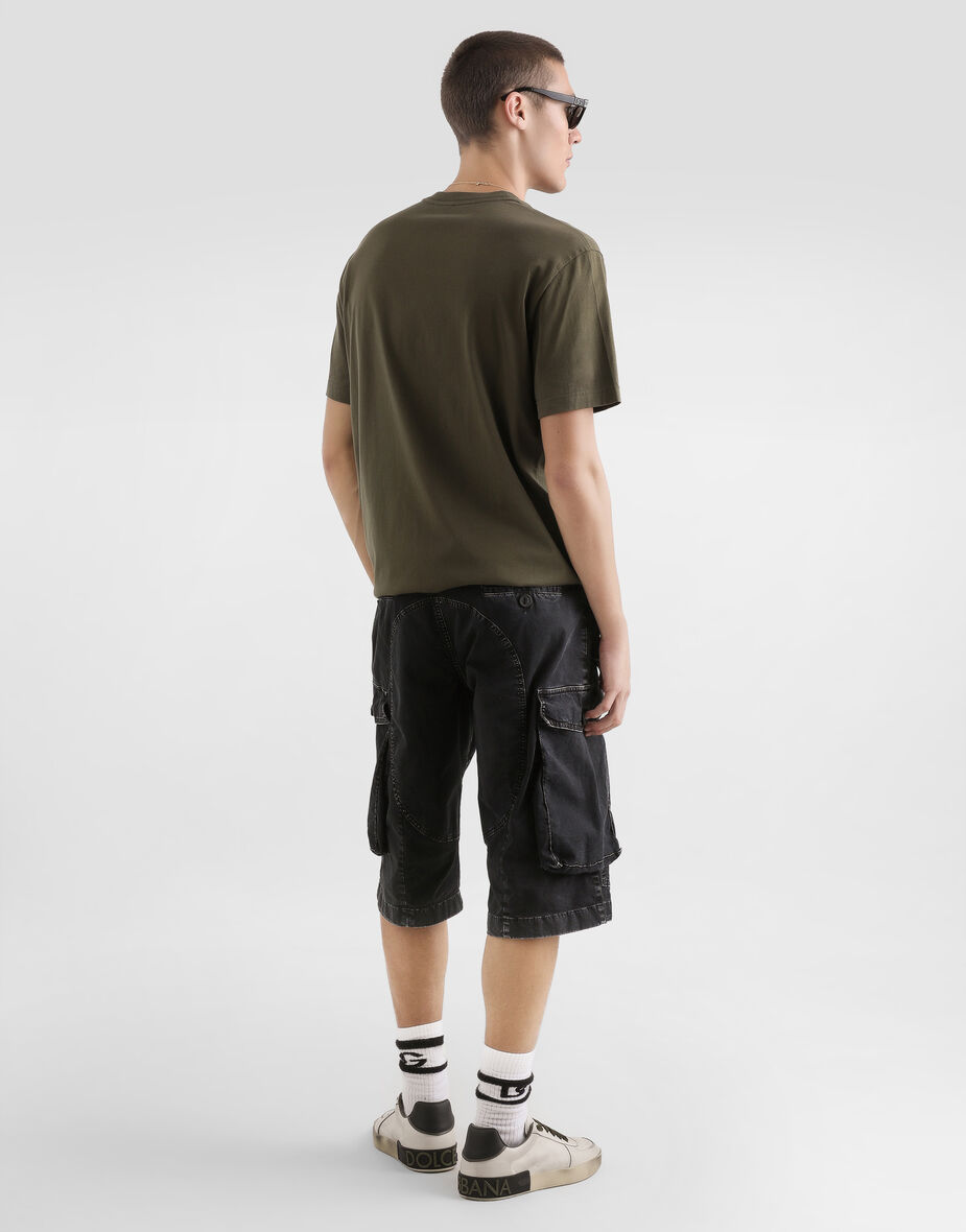 Cotton T-Shirt with Print and Embroidery 3