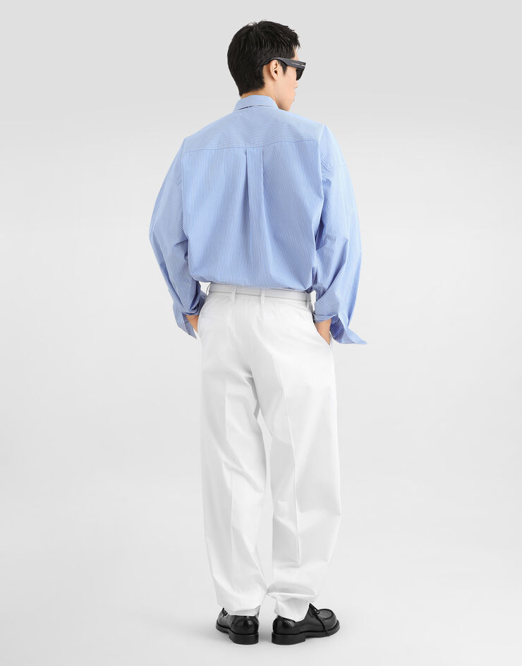 Dolce & Gabbana Pantalones en gabardina de algodón Dolce & Gabbana Pantalones en gabardina de algodón White GP10DTFUFJR