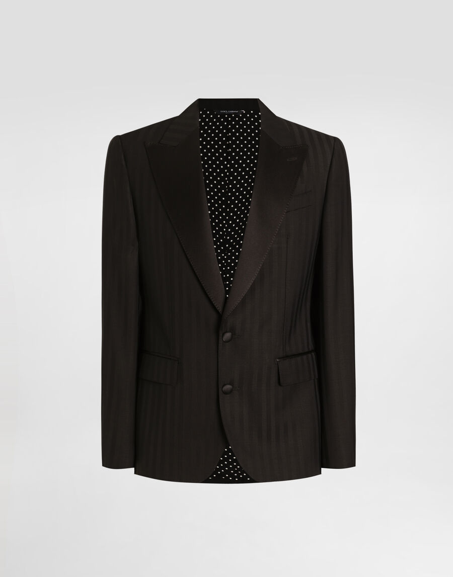 Pekin wool jacquard single-breasted sicilia light jacket