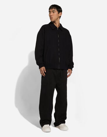 Dolce & Gabbana Wool-blend bomber jacket Blue G9ASOTFU3QB