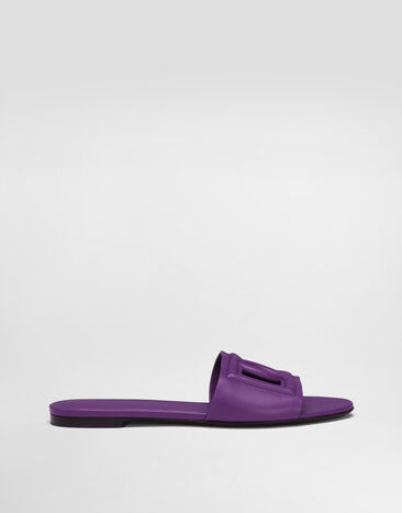Dolce & Gabbana Slides in calfskin Purple CQ0436AY329