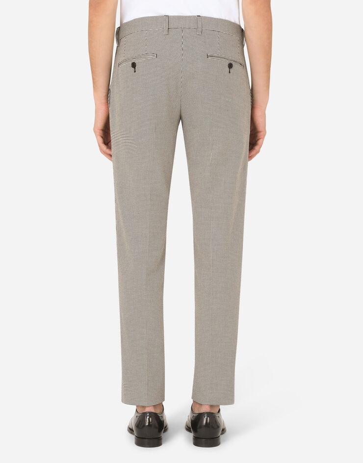 Dolce & Gabbana Cotton houndstooth pants Grey GY5WMTFM6BV