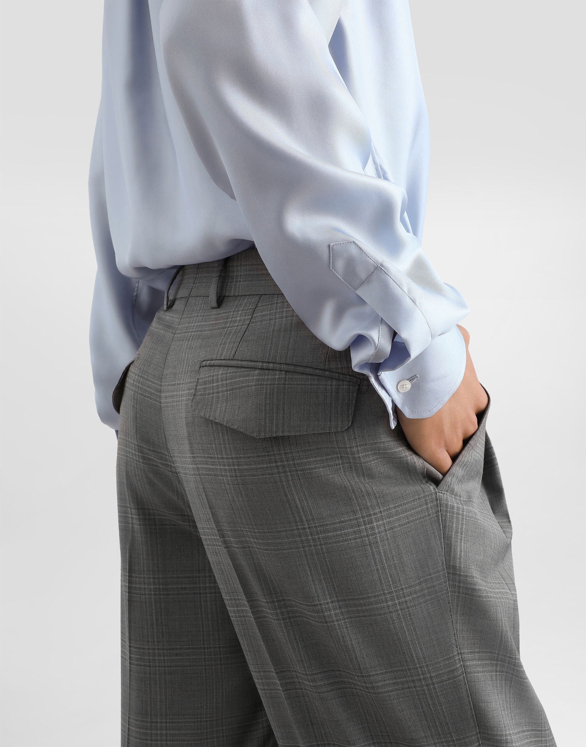 Glen plaid virgin wool trousers - thumbnail 5