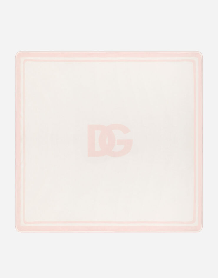 Dolce & Gabbana Coperta in jersey stampa logo DG Rosa LNJA88G7L5F