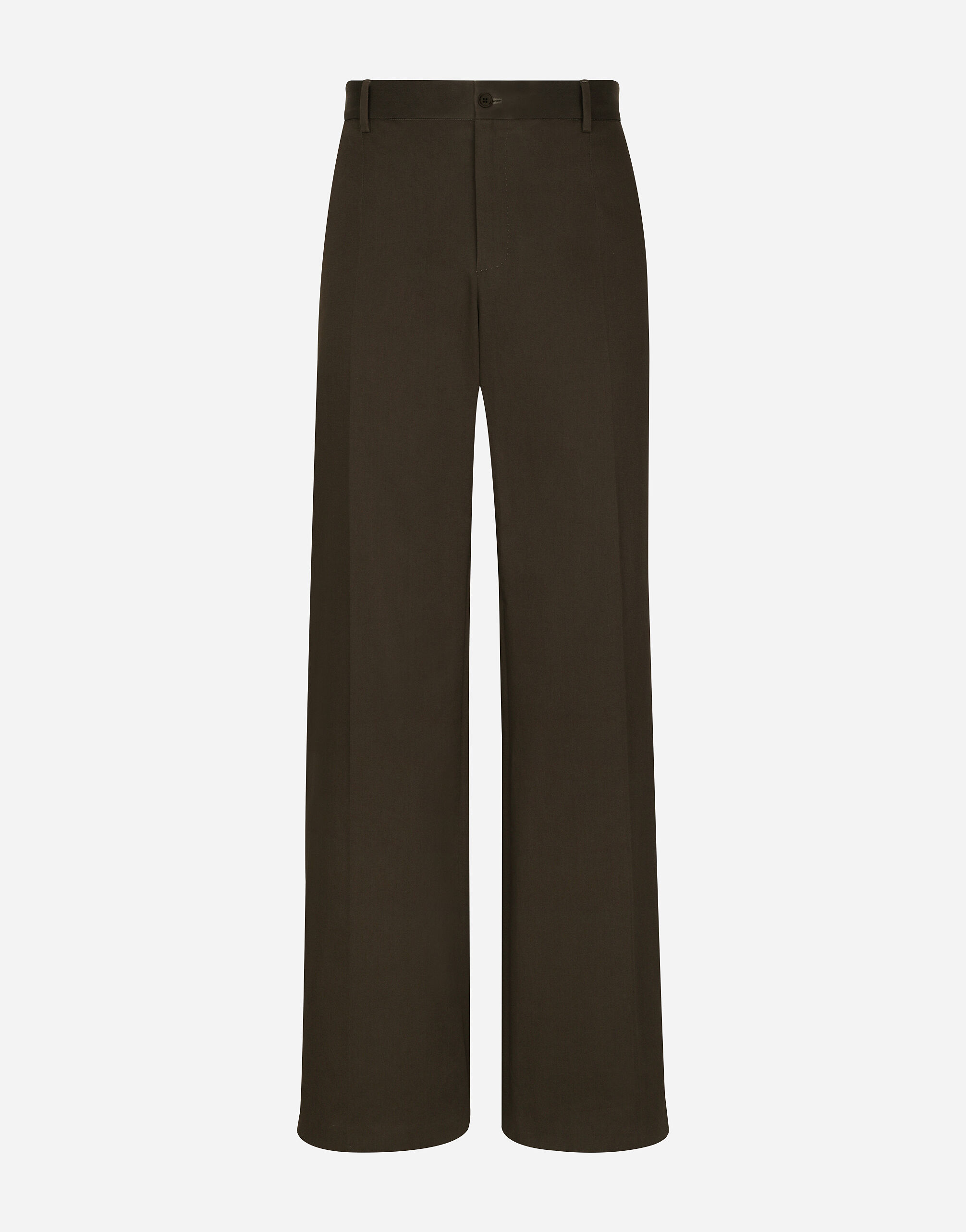 Tailored cotton pants in Brown for Men | Dolce&Gabbana® US