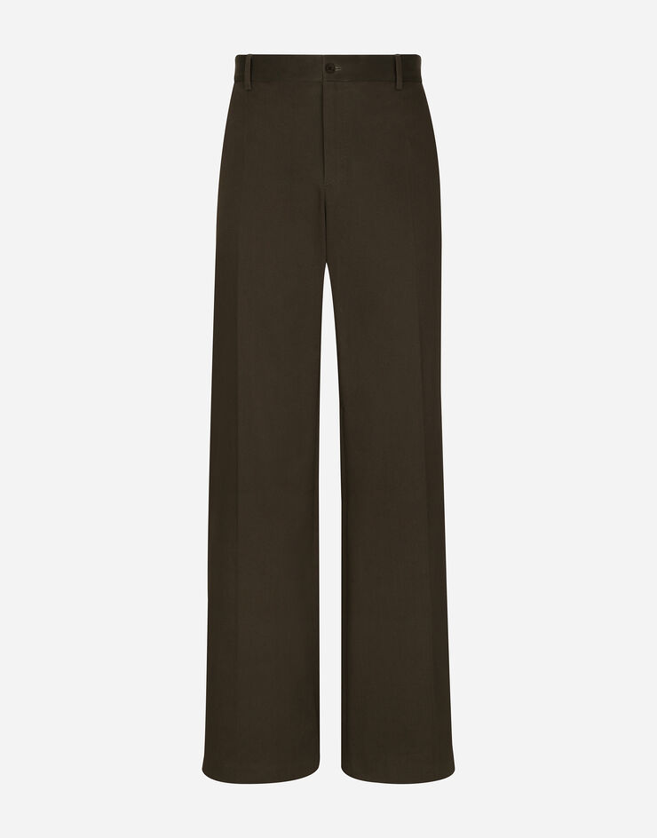 Dolce & Gabbana Hose in sartorialer Verarbeitung aus Baumwolle Brown GP01PTFU60L
